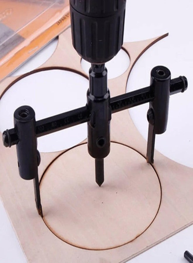 DIY Crafts Adjustable Circle Hole Saw Drill Bit Cutter - Alloy Steel, 30-120mm Cutting Range Metal Wood Circle Cutter Kit Hole Saw Drill Bit 30mm-120mm Adjustable DIY Craft Tool (1) - Image 1